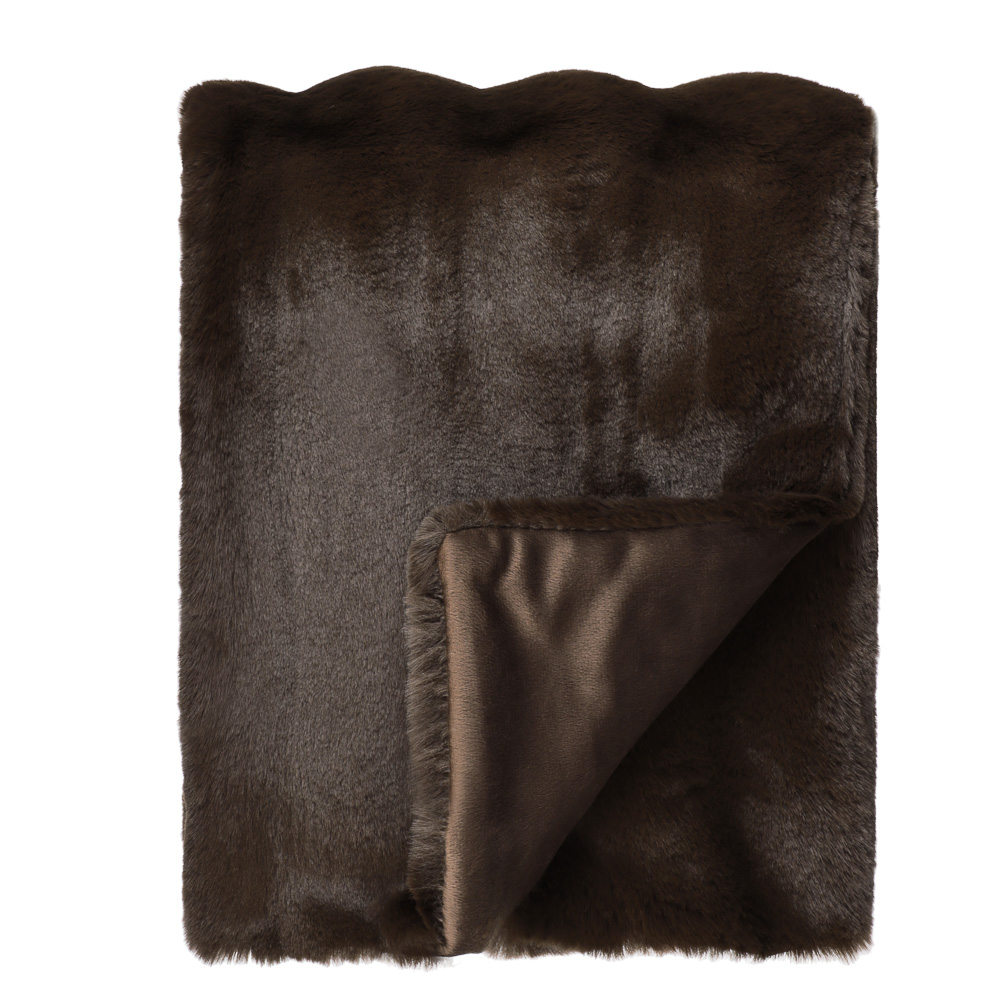 BY STAS MIKHAILOV Плед меховой 130х170см, полиэстер, коричневый, арт.№ 486-135
