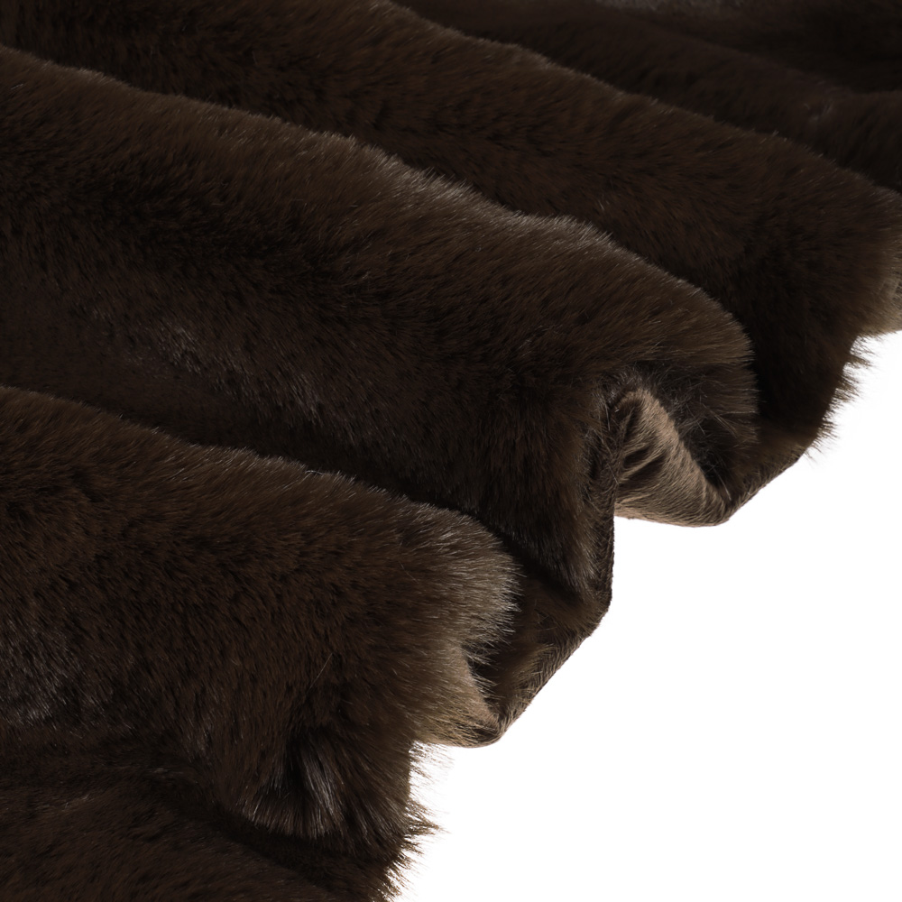 BY STAS MIKHAILOV Плед меховой 130х170см, полиэстер, коричневый, арт.№ 486-135