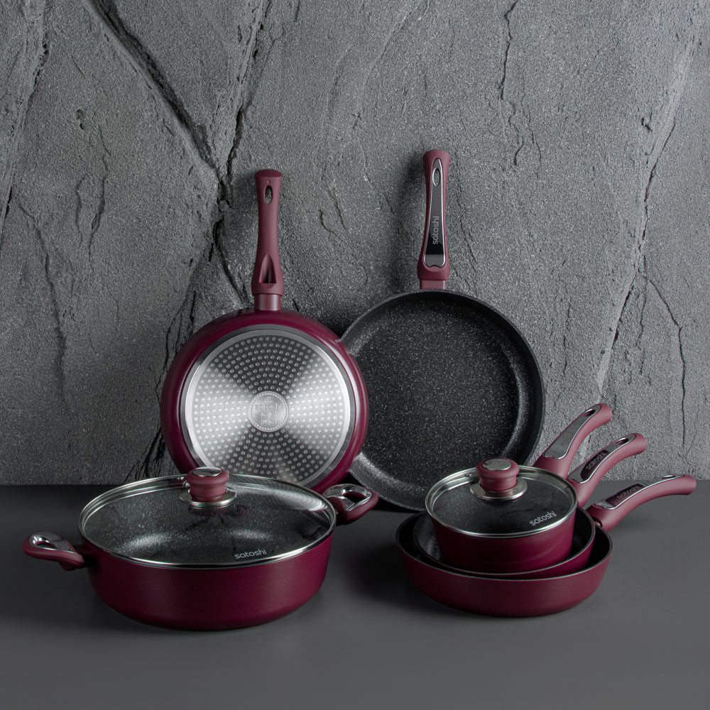 SATOSHI Ла Мери Сковорода литая d=28см, антипригарное покрытие мрамор, индукция, арт.№ 846-485