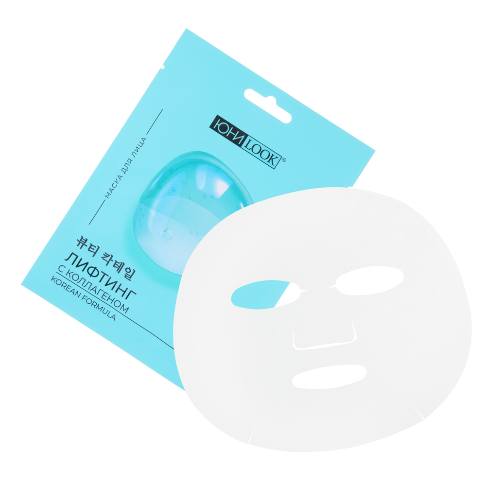 ЮНИLOOK Маска тканевая подтягивающая для лица с коллагеном, 25 мл, арт.№ 022-151
