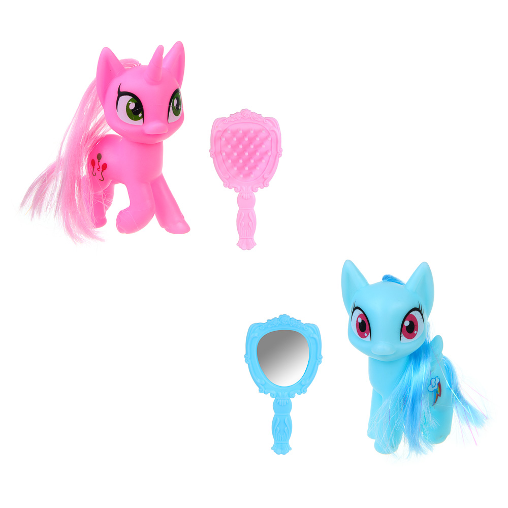 ИГРОЛЕНД Волшебная лошадка, фигурка с аксессуаром, PP, ABS, 12,5х3,5х15 см, 2 диз., арт.№ 258-069