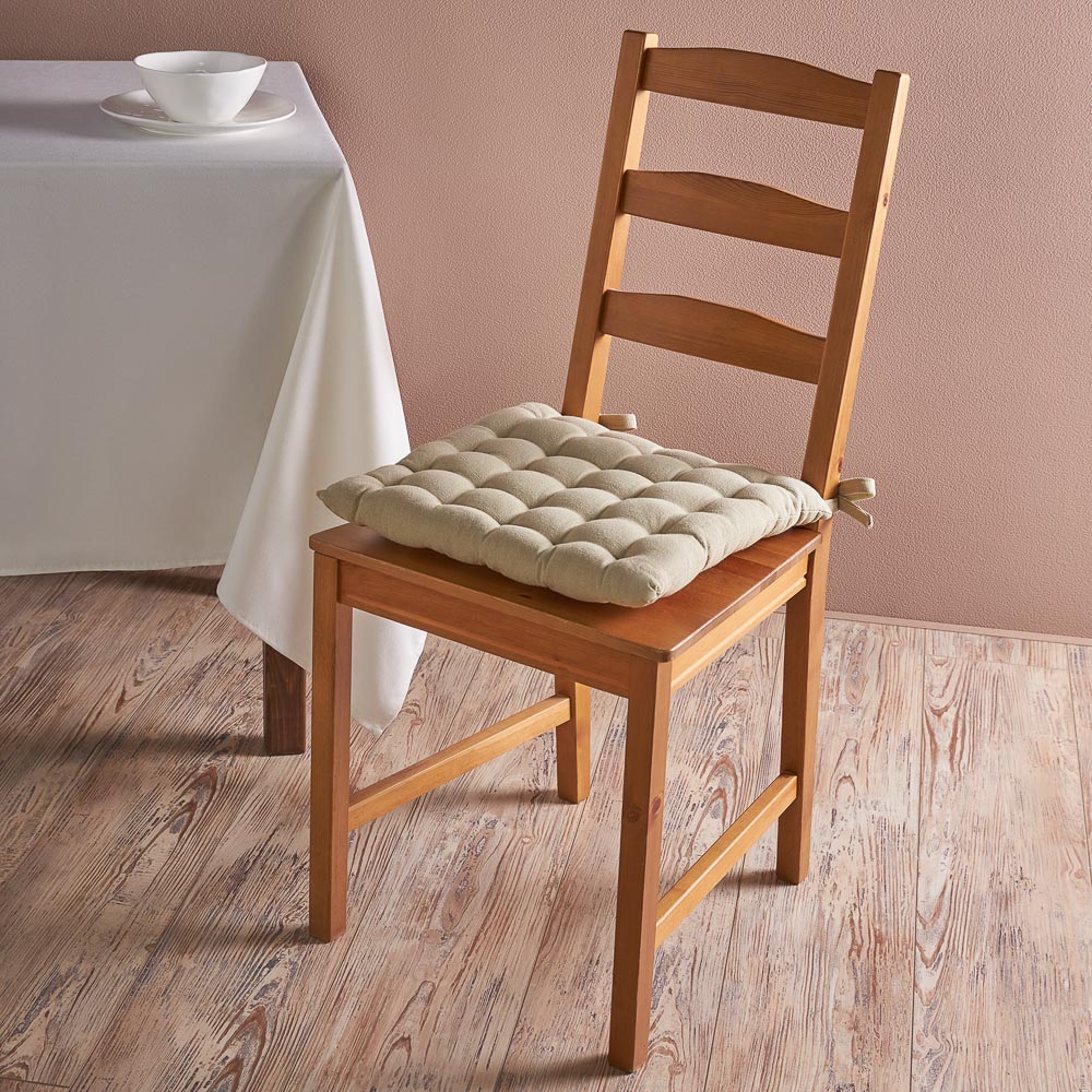 PROVANCE Эвкалипт Подушка на стул, 100% хлопок, 38x38см, зелёный, арт.№ 482-044