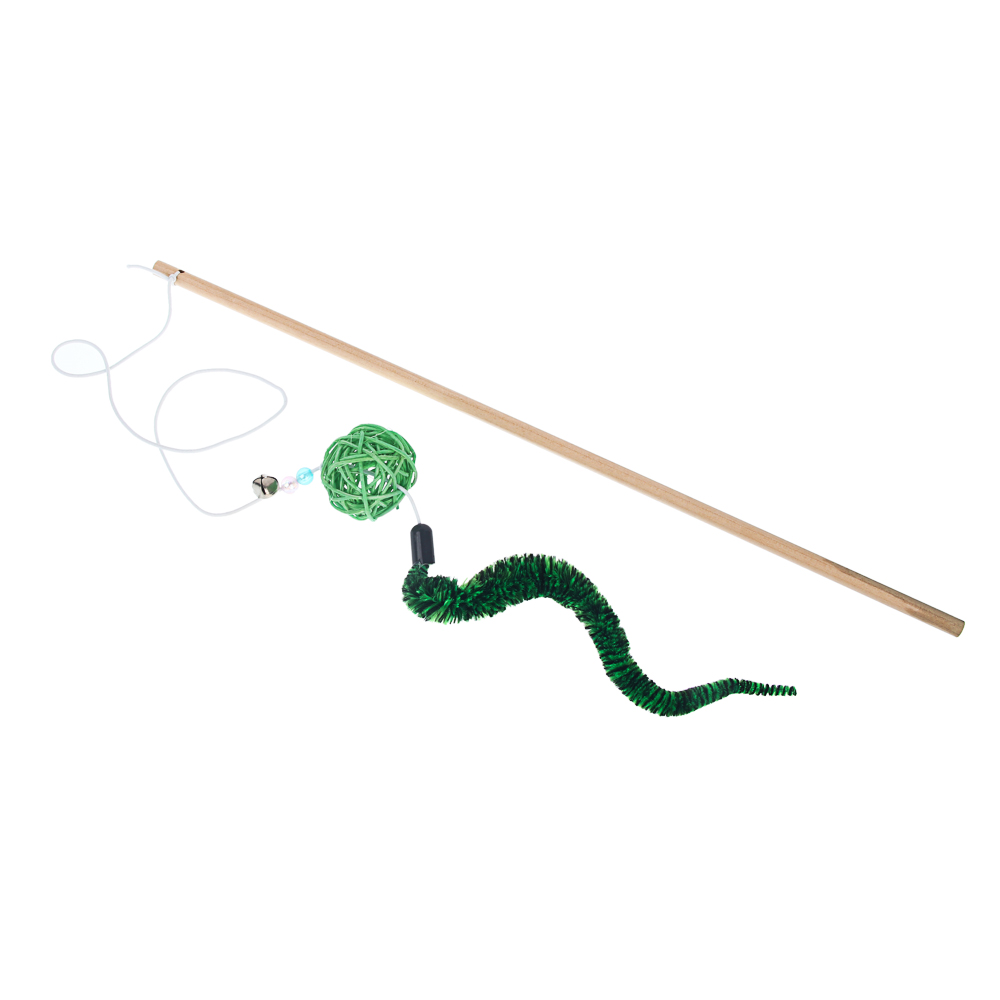 Игрушка-дразнилка для кошек тм VETTA, с плетеным шаром, арт.№ 273-569