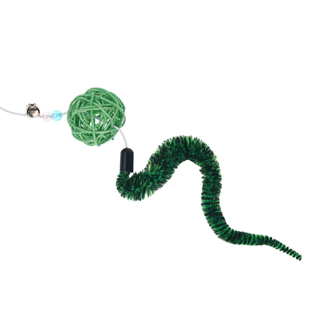 Игрушка-дразнилка для кошек тм VETTA, с плетеным шаром, арт.№ 273-569