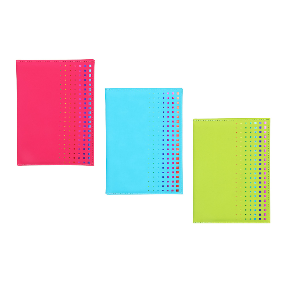 Ежедневник недатир."Дотс" А5, 320стр, тверд.обл.с поролоном, ПУ с фольгированием, пакет, 3 цв., арт.№ 572-063