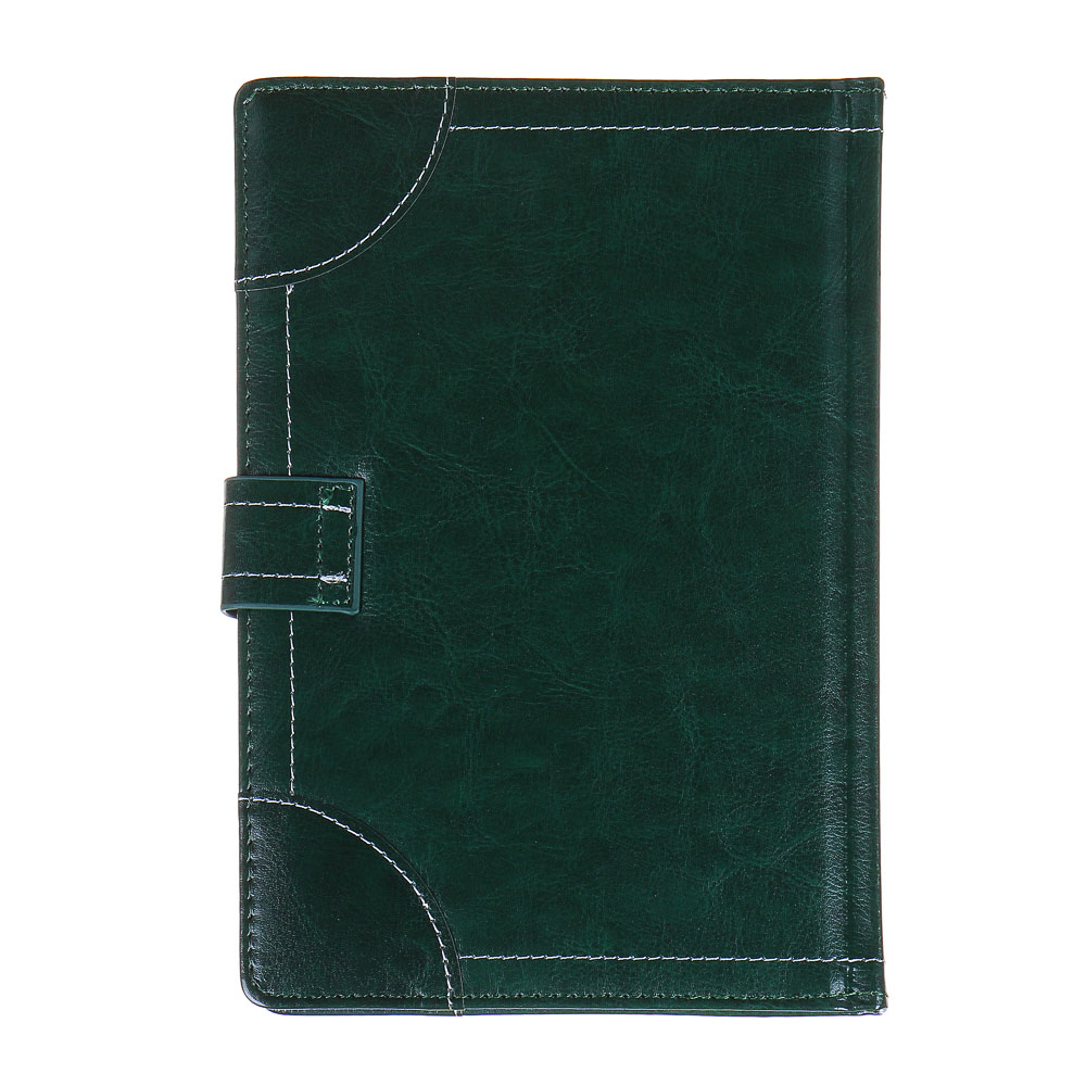 Ежедневник недатир."Брутал" А5, 320стр, тв.обл.с поролоном, накл.углы, прошивка, хлястик, ПУ, т-зел, арт.№ 572-066