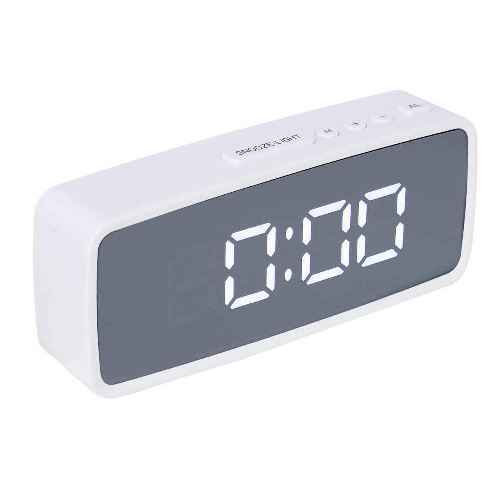 LADECOR CHRONO Будильник электронный, 14x5,7 см, USB/3xAAA, пластик, цвет белый, арт.1, арт.№ 529-010