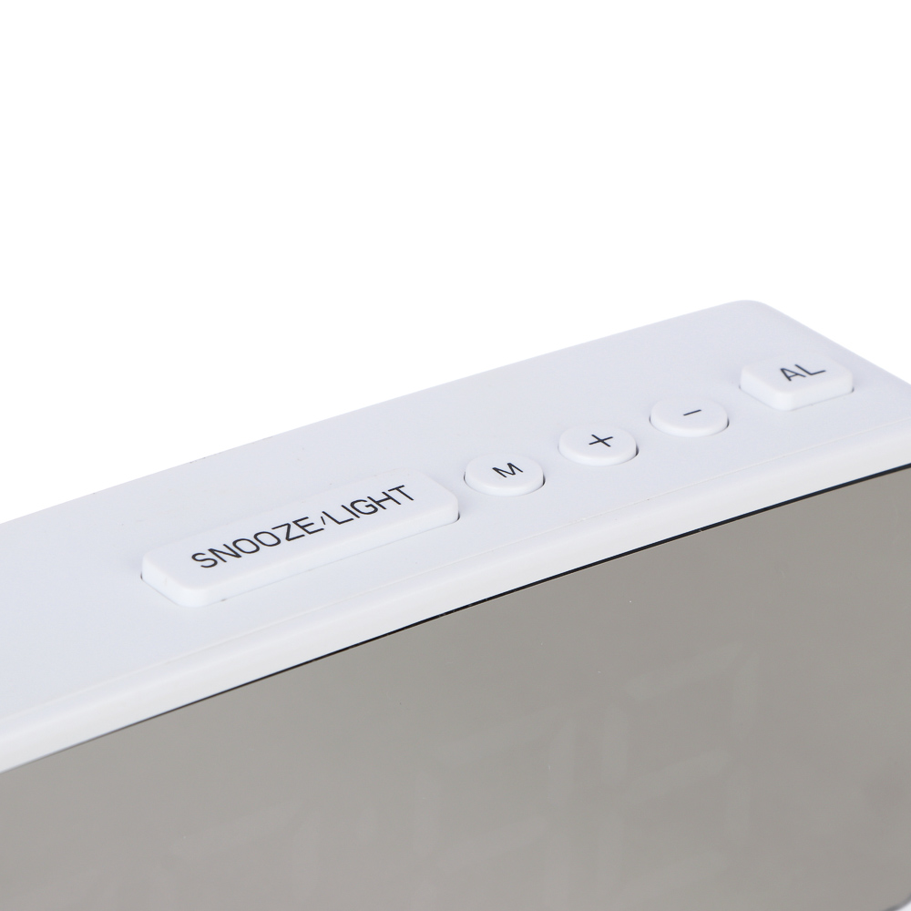 LADECOR CHRONO Будильник электронный, 14x5,7 см, USB/3xAAA, пластик, цвет белый, арт.1, арт.№ 529-010
