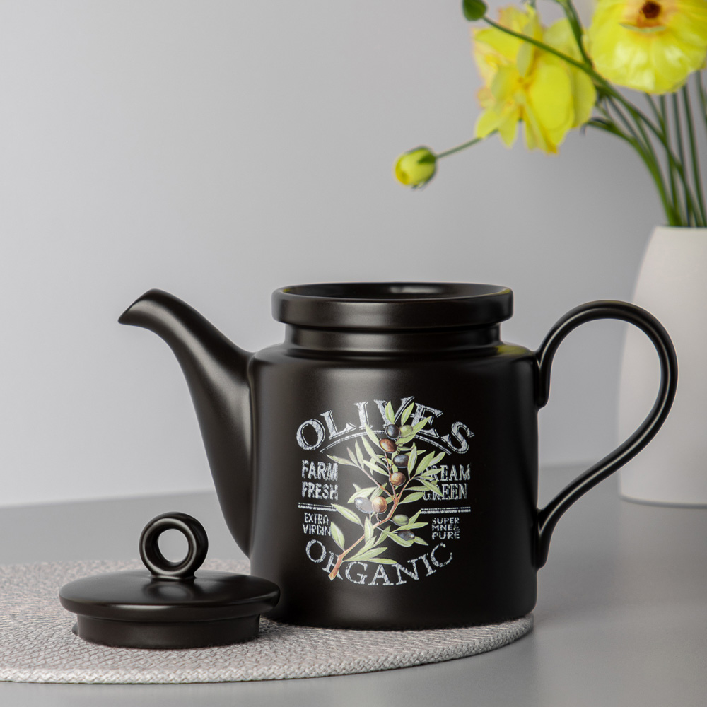 MILLIMI Олива Чайник заварочный, 920мл, 23х11х15,5см, керамика, арт.№ 824-002