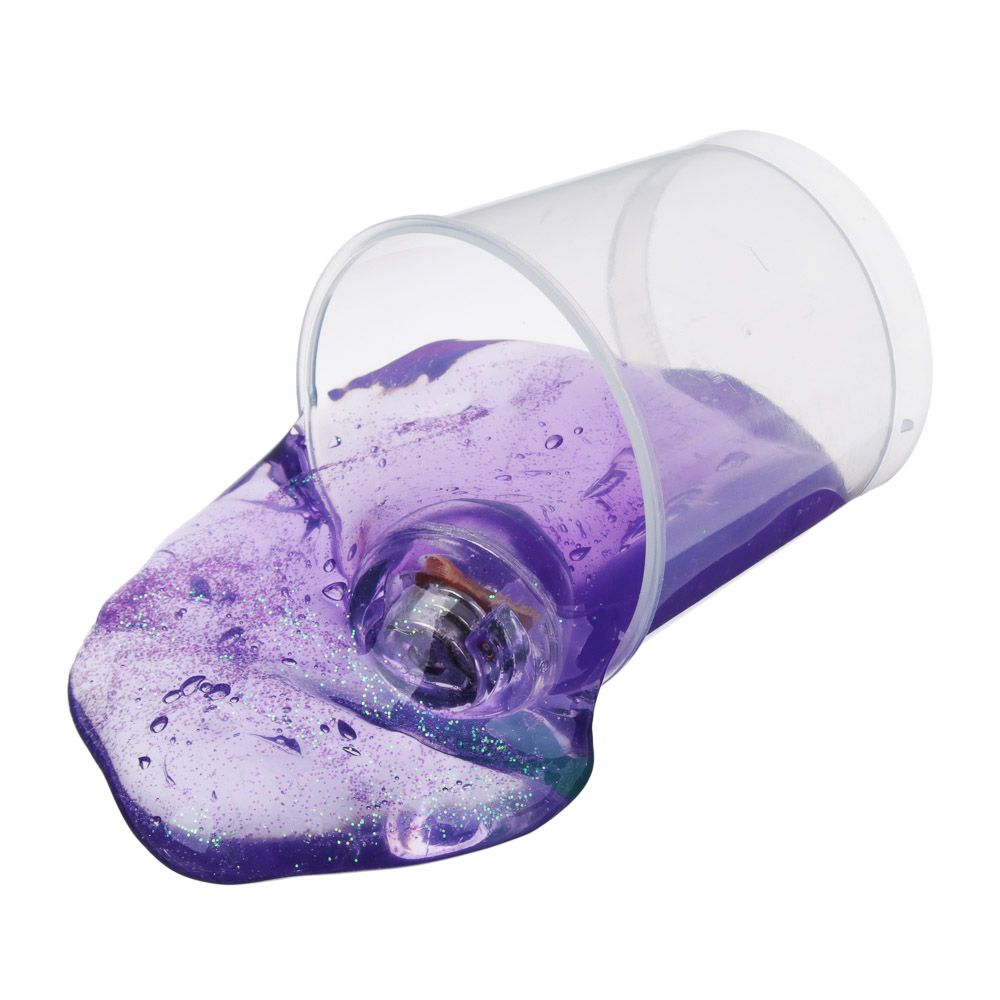 Слайм блестящий со светящимся шаром, полимер, 80 гр., арт.№ 218-013