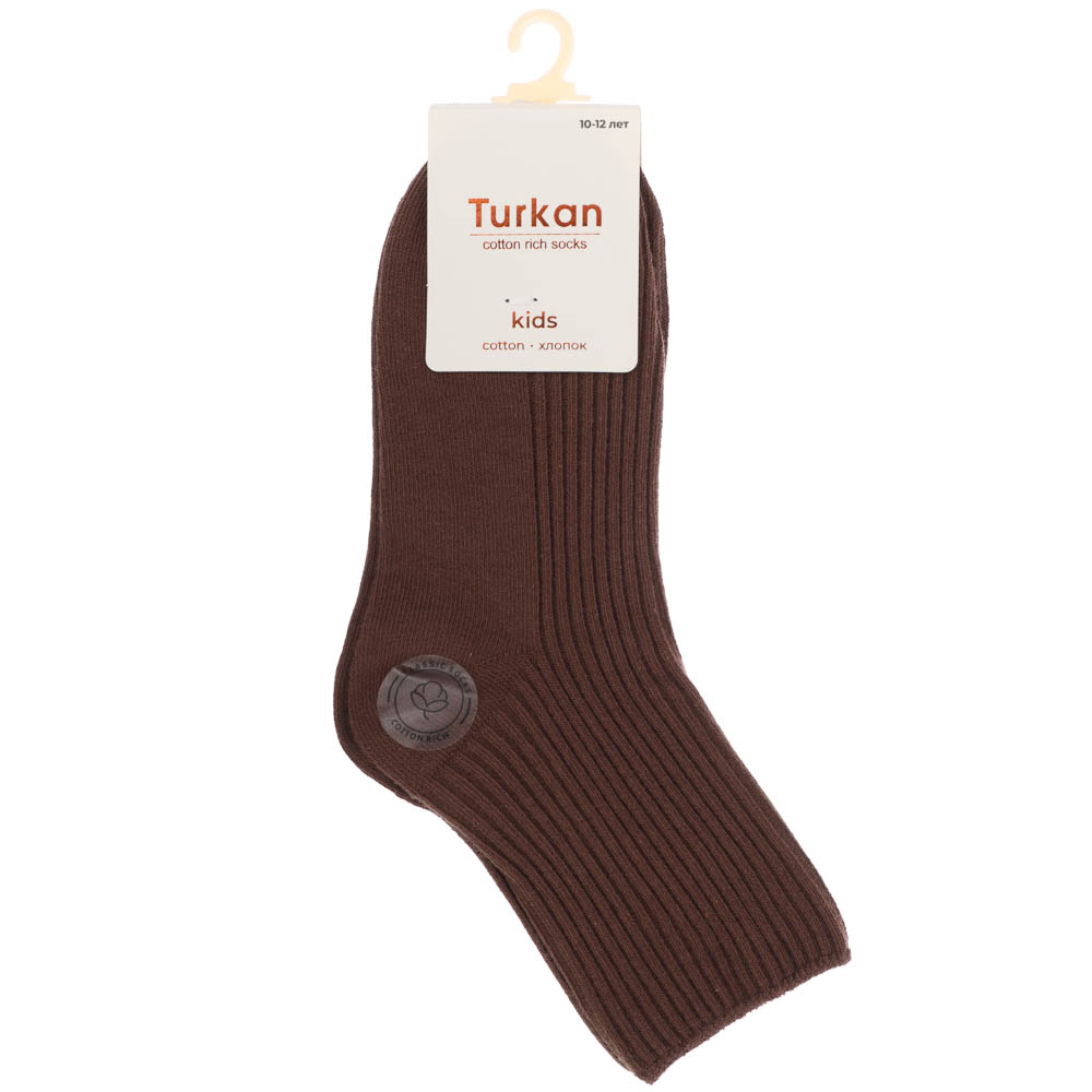 Носки детские в рубчик, тм TURKAN, 10-12 лет, 90% хлопок, 8% п/а, 2% лайкра, цвета в асс-те, L462, арт.№ 019-656