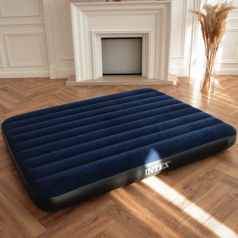 INTEX Матрас надувной CLASSIC DOWNY, 203x152x25см, до 272кг, 64759, арт.№ 108-044