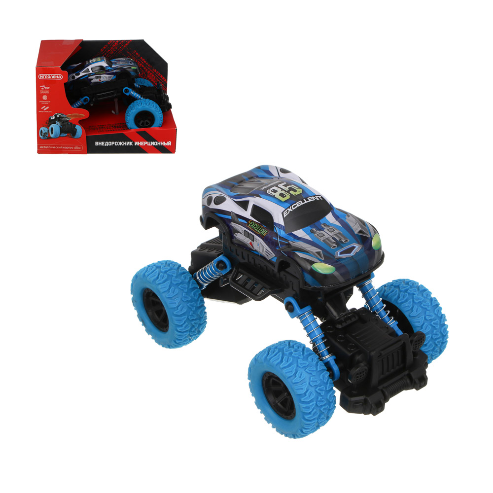 ИГРОЛЕНД Внедорожник инерционный, стреляет дисками, металл, РР, 18х12х11,3 см, 6 дизайнов, арт.№ 292-475