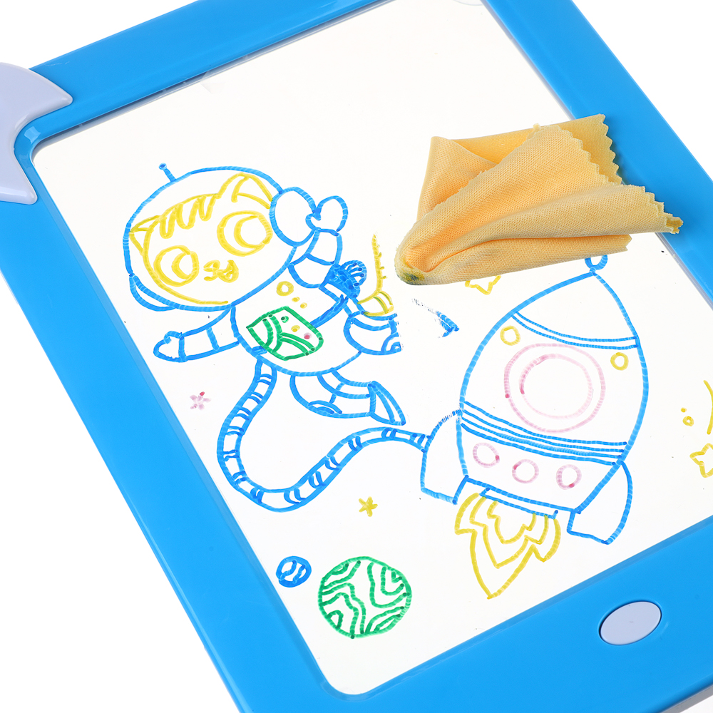 ХОББИХИТ Планшет магический со светом, 3хАА, ABS, PVC, 19х26х2,5 см, голубой, арт.№ 280-034