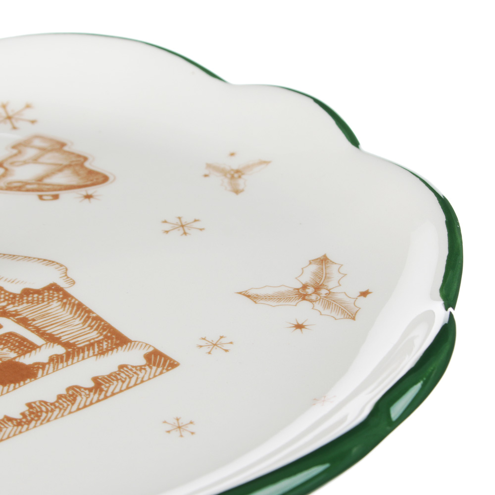 MILLIMI Пряничный домик Ваза для фруктов двухъярусная d20см, d24,5см, керамика, арт.№ 820-124