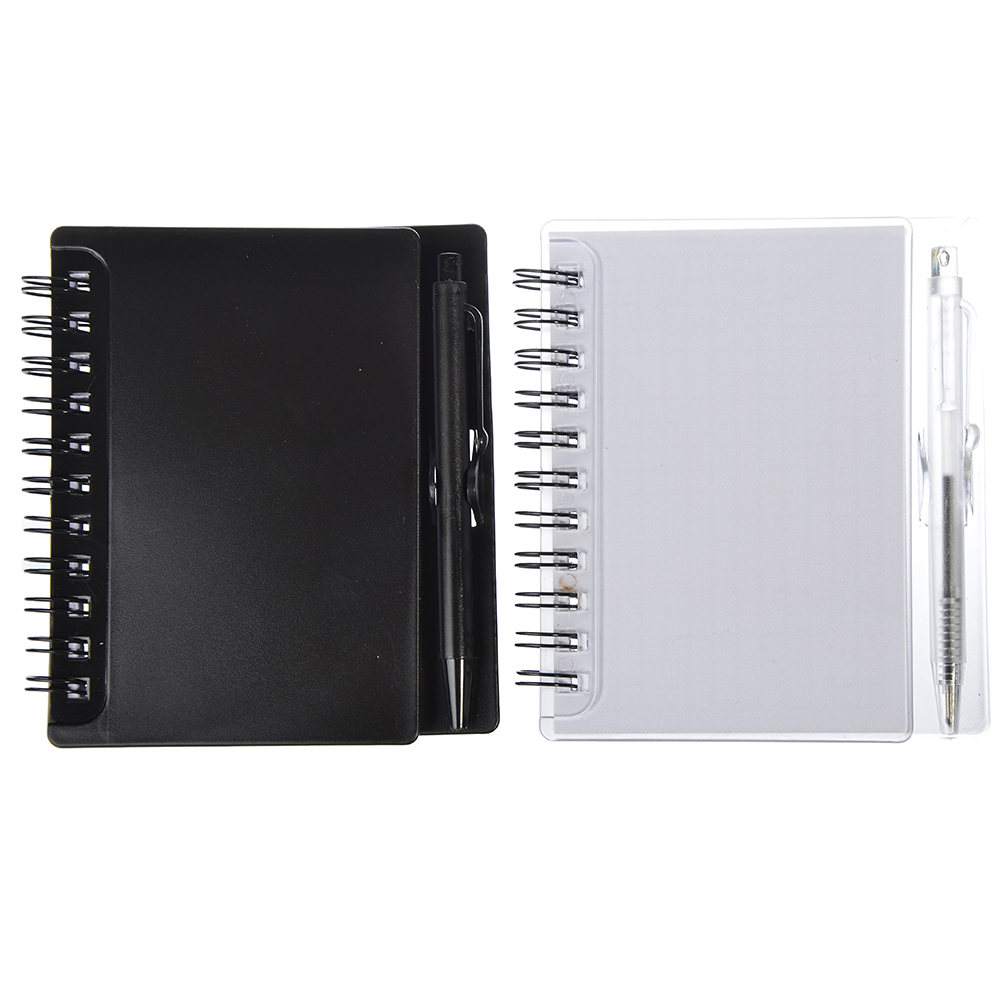 Записная книжка с ручкой 9,5х11см 80л., тв.пластик.обл., в клетку., арт.№ 574-005