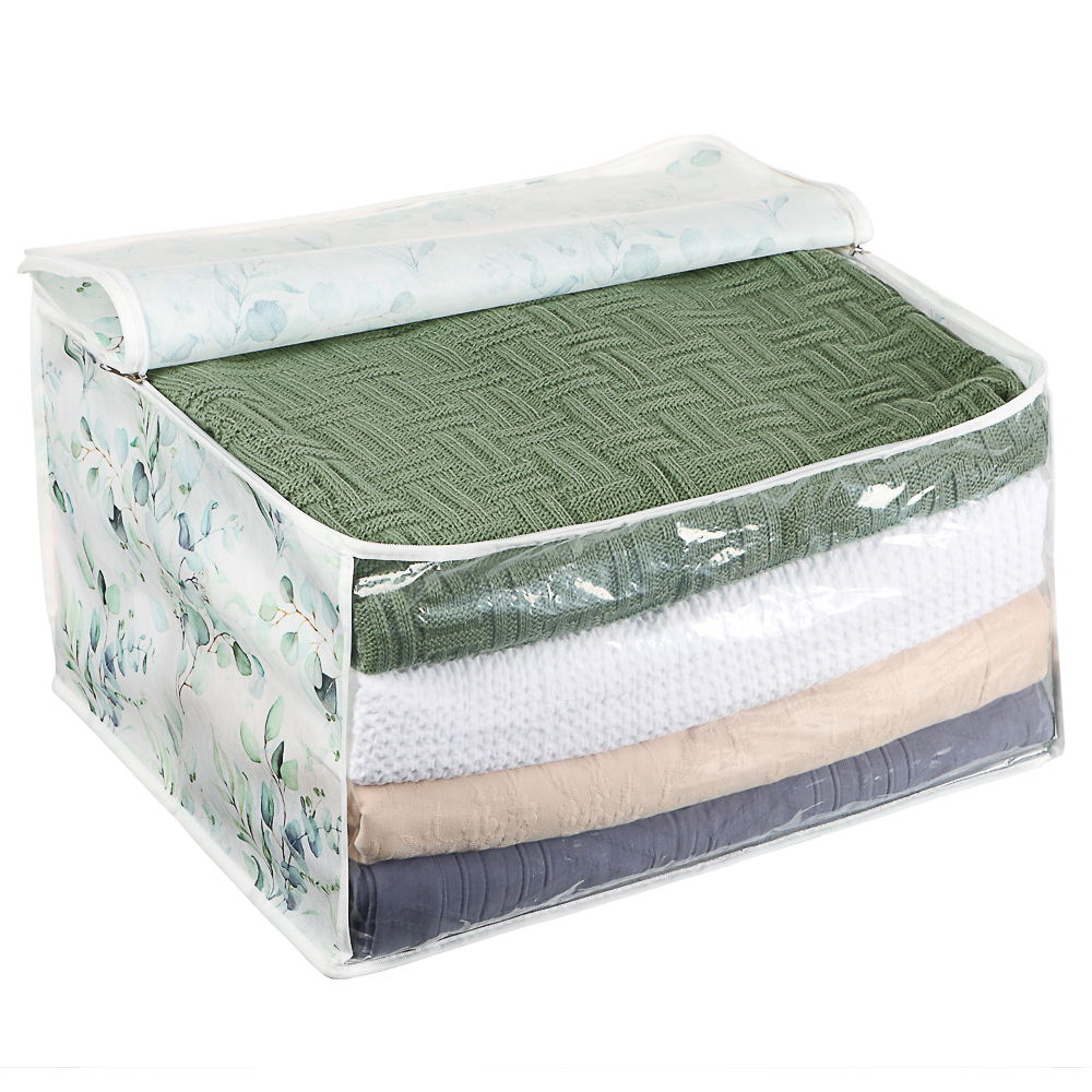 VETTA Рио-де-Жанейро Кофр на молнии с прозрачным окном 60х50х35см, спанбонд, ПЕВА, 2 диз., арт.№ 457-760