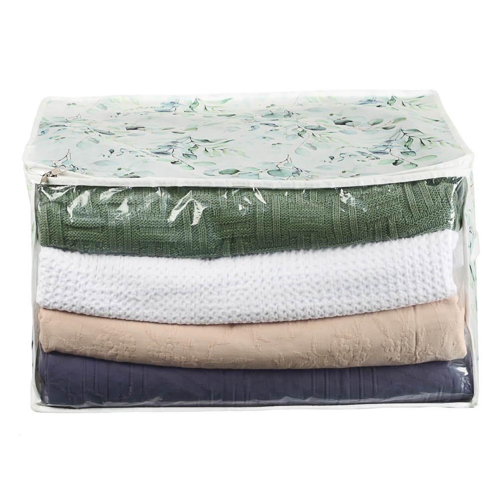 VETTA Рио-де-Жанейро Кофр на молнии с прозрачным окном 60х50х35см, спанбонд, ПЕВА, 2 диз., арт.№ 457-760