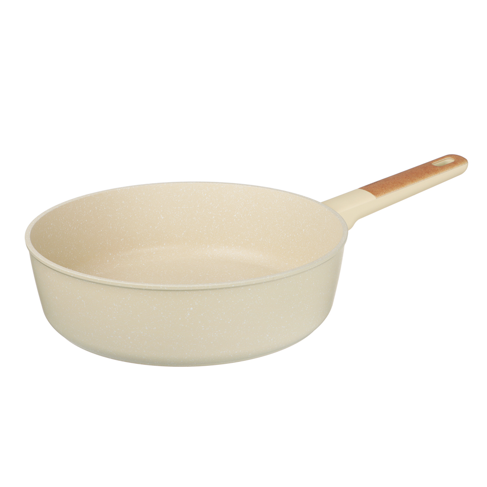 SATOSHI Кантри Сковорода литая глубокая d=28см, антипригарное покрытие мрамор, индукция, 3 цвета, арт.№ 846-762