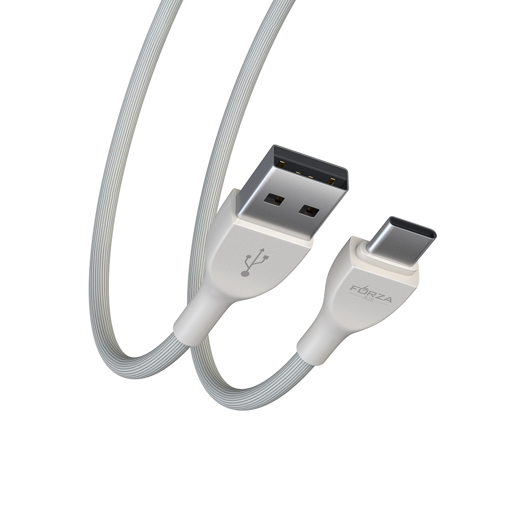 Кабель для зарядки USB(A)-Type C FORZA Акварель, 1м, 2А, 4 цвета, пакет, арт.№ 931-022