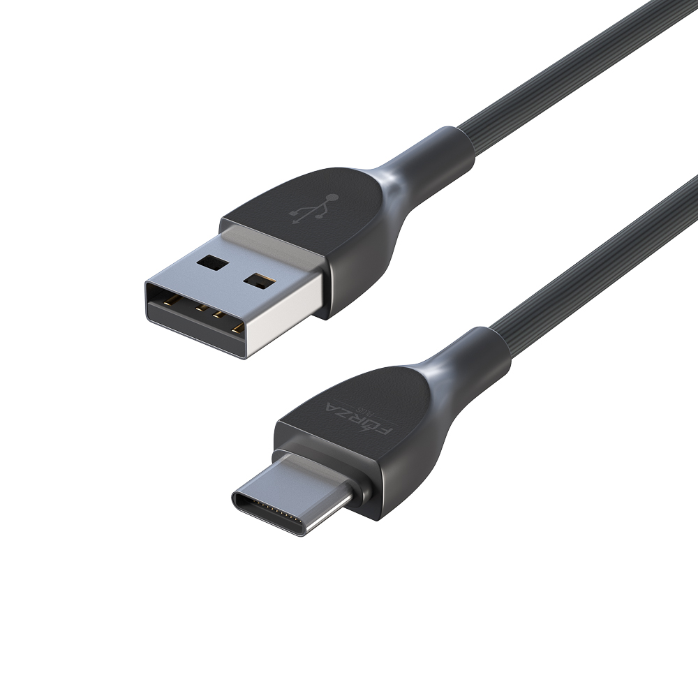 Кабель для зарядки USB(A)-Type C FORZA Акварель, 1м, 2А, 4 цвета, пакет, арт.№ 931-022
