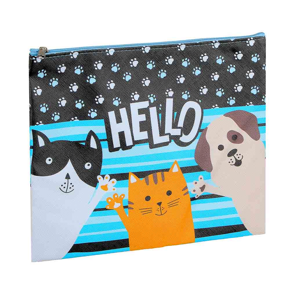 ХЭВ Э НАЙС ДЭЙ Папка для тетрадей 24x20см, для A5, молния сверху, искусственная кожа с печатью, арт.№ 236-080