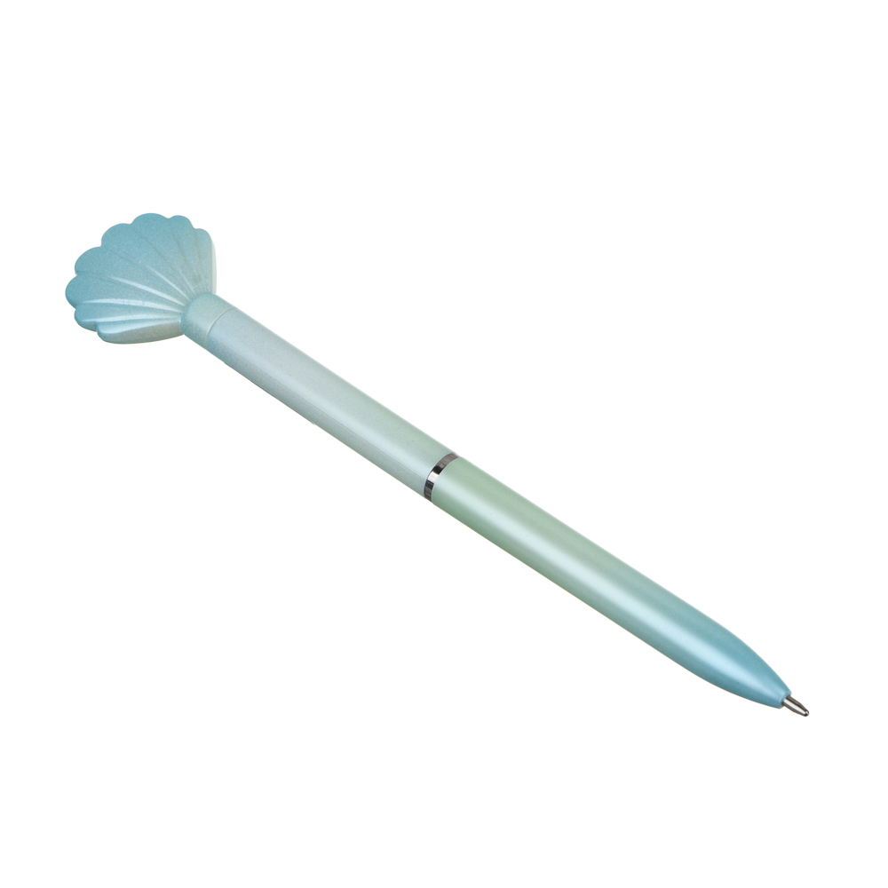 Авторучка шариковая синяя, наконечник в форме ракушки, корпус 16,7 см, 4 дизайна, арт.№ 591-033