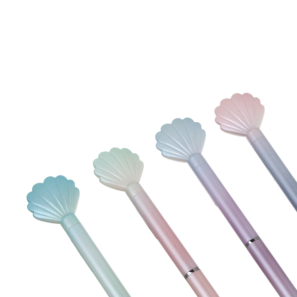 Авторучка шариковая синяя, наконечник в форме ракушки, корпус 16,7 см, 4 дизайна, арт.№ 591-033