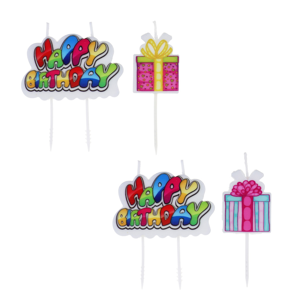 Капитан Весельчак Набор свечей для торта формовых, 15х17,5 см, 2 дизайна, арт.№ 506-023