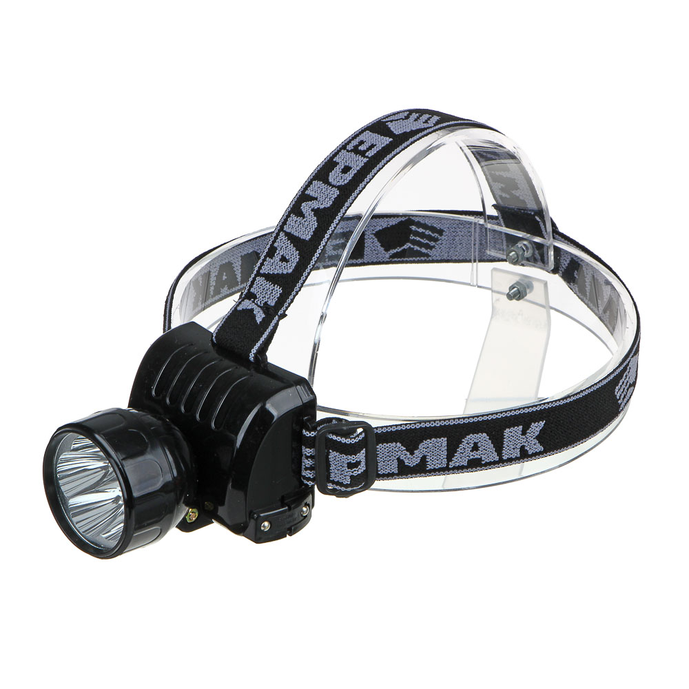 ЕРМАК Фонарь налобный аккумуляторный 5 ярк. LED, вилка 220В, 8х6х7,5см, арт.№ 328-046