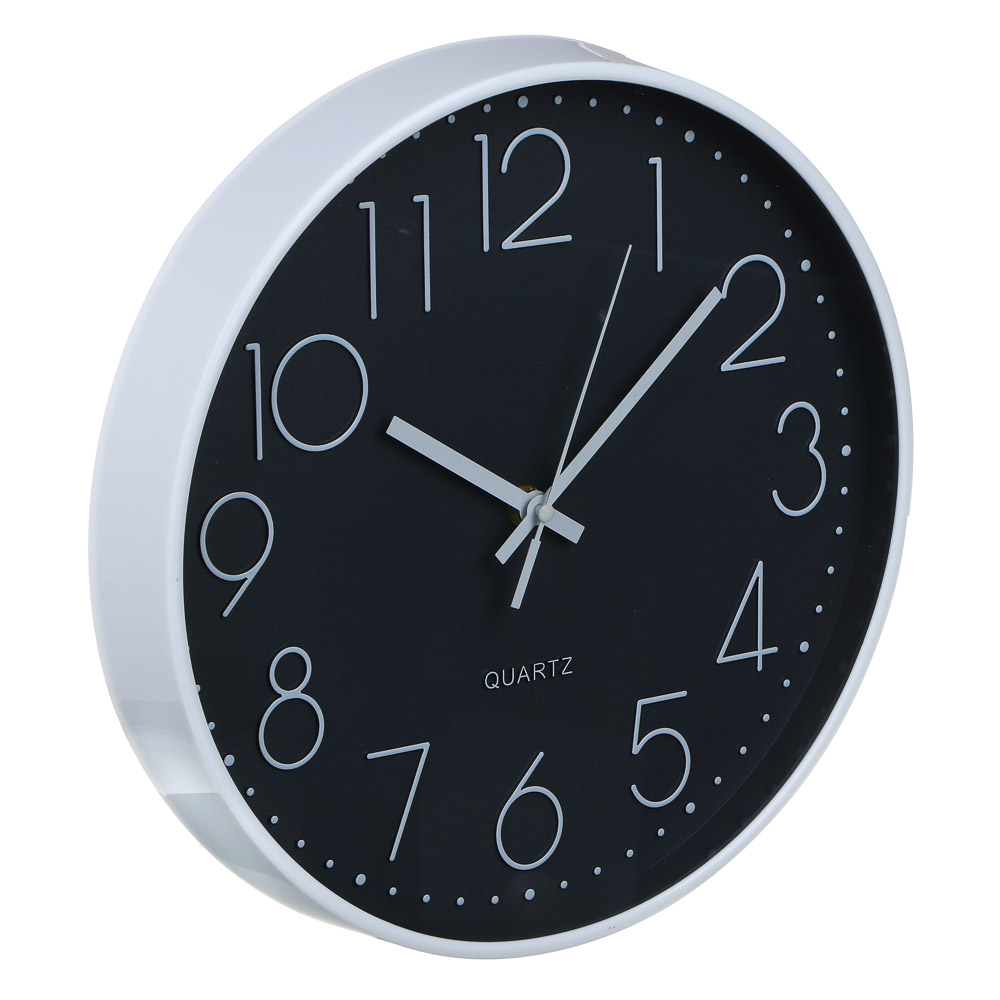 LADECOR CHRONO Часы настенные круглые, пластик, d30 см, 1xAA, арт.06-14, арт.№ 581-271