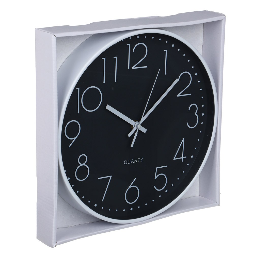 LADECOR CHRONO Часы настенные круглые, пластик, d30 см, 1xAA, арт.06-14, арт.№ 581-271