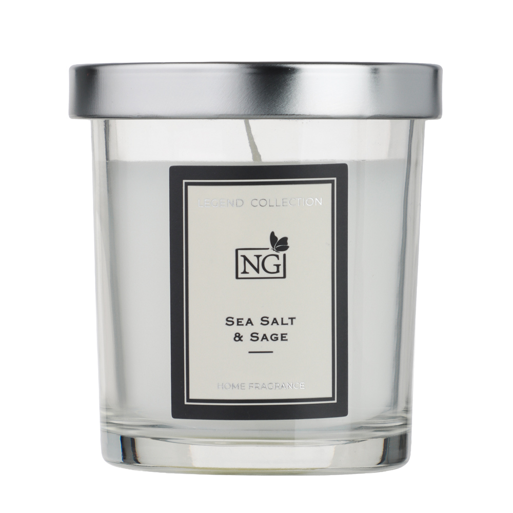NEW GALAXY Свеча ароматизированная LEGEND COLLECTION, 88 гр, Sea Salt & Sage, арт.№ 778-284