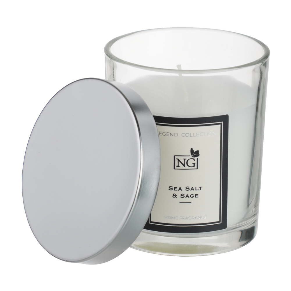 NEW GALAXY Свеча ароматизированная LEGEND COLLECTION, 88 гр, Sea Salt & Sage, арт.№ 778-284