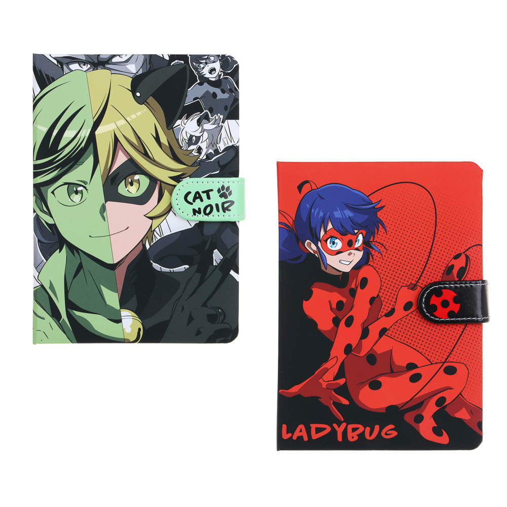 Ледибаг/Супер-Кот Зап.книжка 17,8х13см, 112л., тв.обл.с порол., ПУ "софт тач", магнит, "Манга", 2диз, арт.№ 811-042