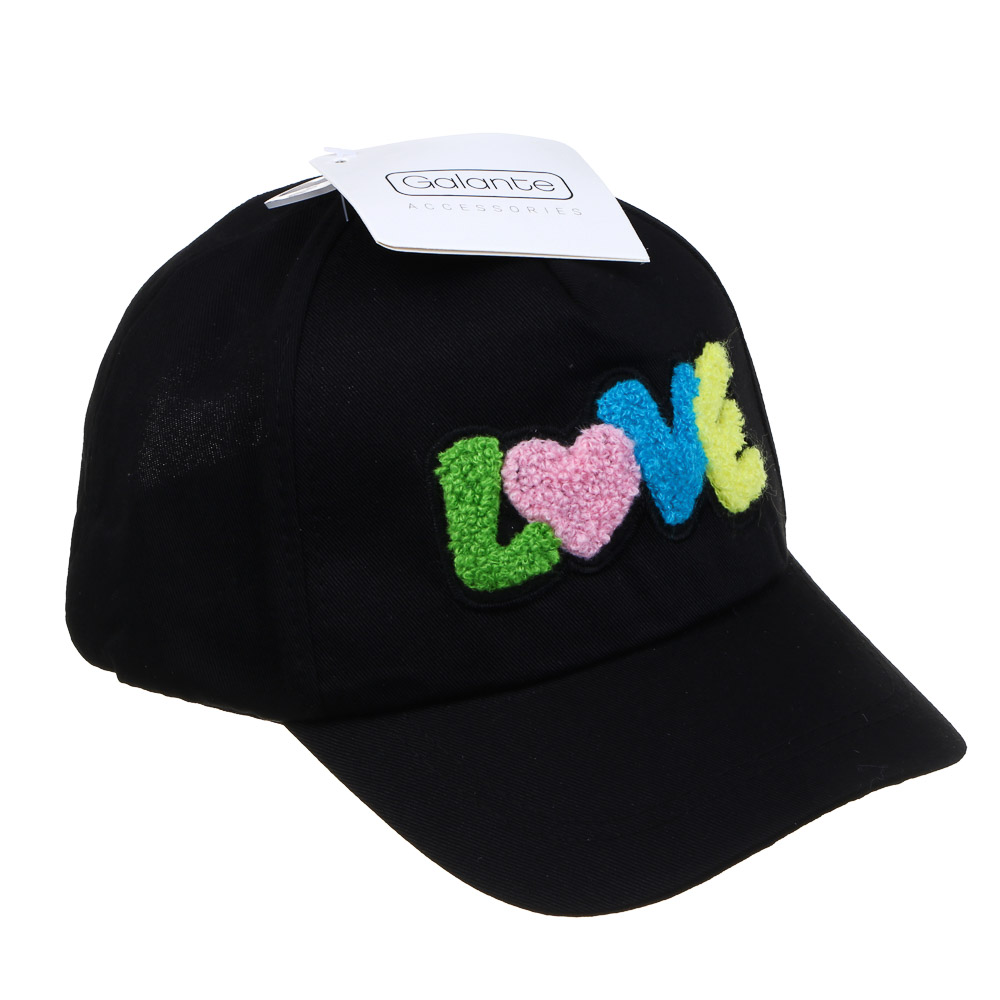 GALANTE Кепка детская, р.54, 30% хлопок, 70% полиэстер, черный, ВЛ25-03, #2, арт.№ 314-937