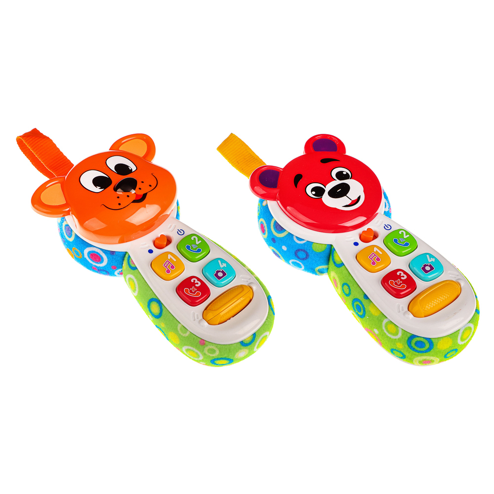 ИГРОЛЕНД Игрушка обучающая в виде телефона, свет, звук, 2xААA, ABS, 16х8х4см, 2 дизайна, арт.№ 272-716