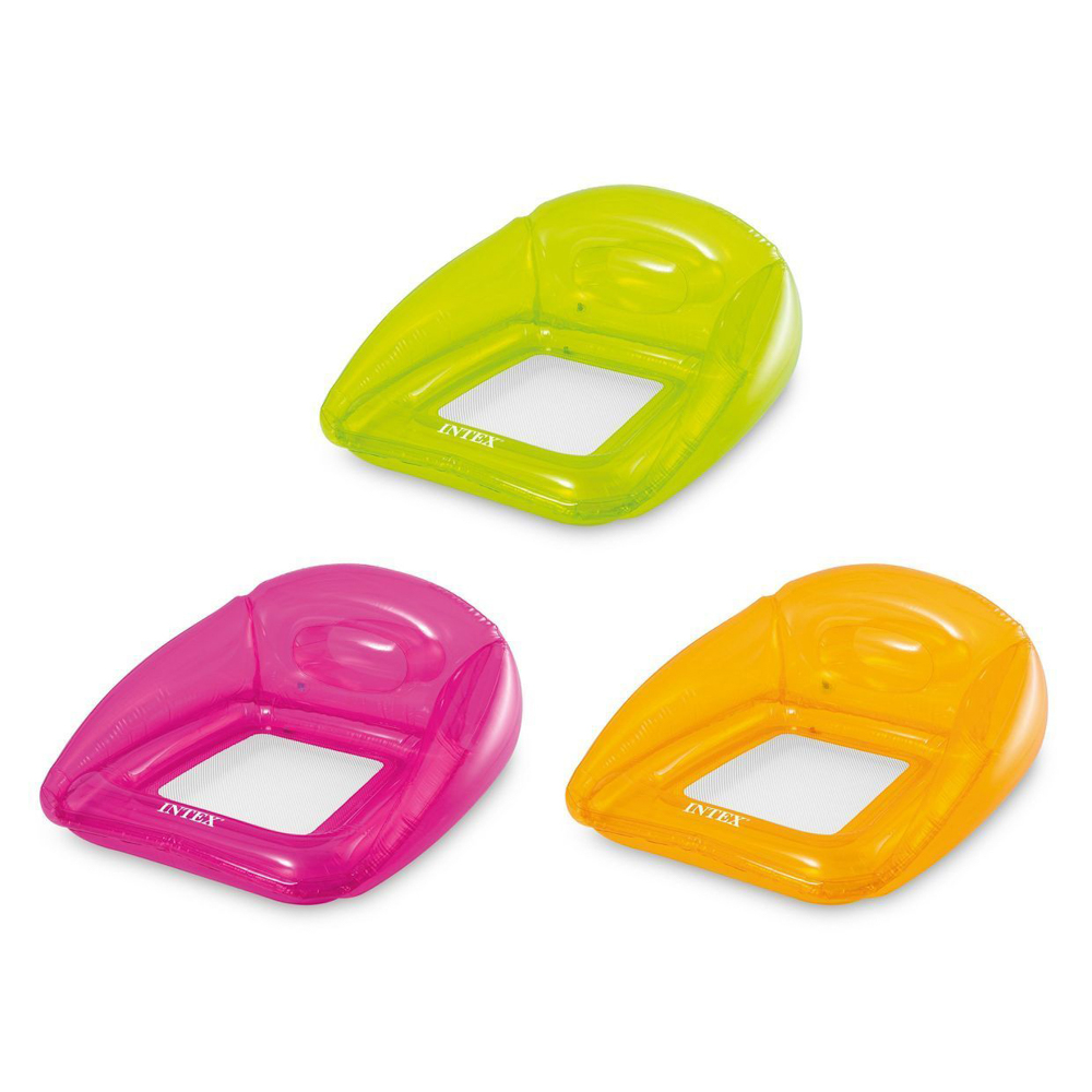 INTEX Кресло надувное "TRANSPARENT LOUNGES", 2 цвета, 104x102 см, 56802EU, арт.№ 060-062