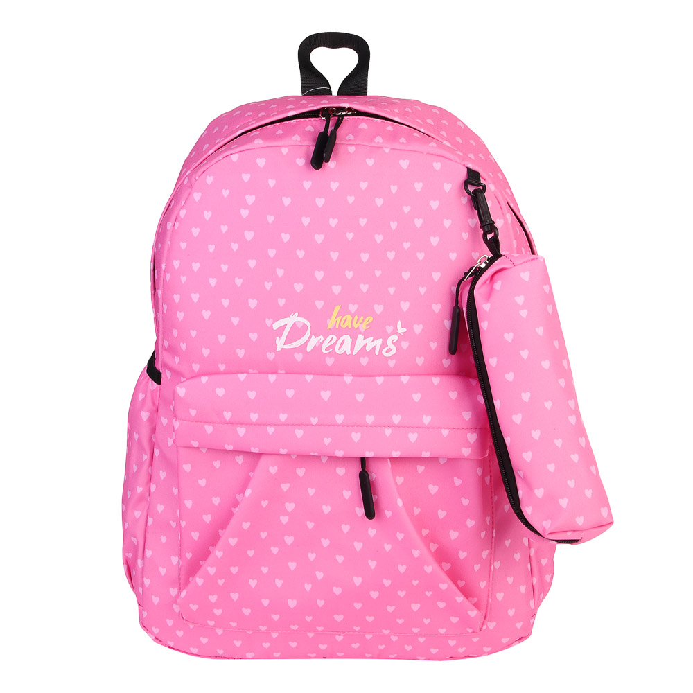 Рюкзак с пеналом 43х30х13см, "Единорожка", 1 отд., 3 кармана, упл.лям.,спинка, арт.№ 524-300