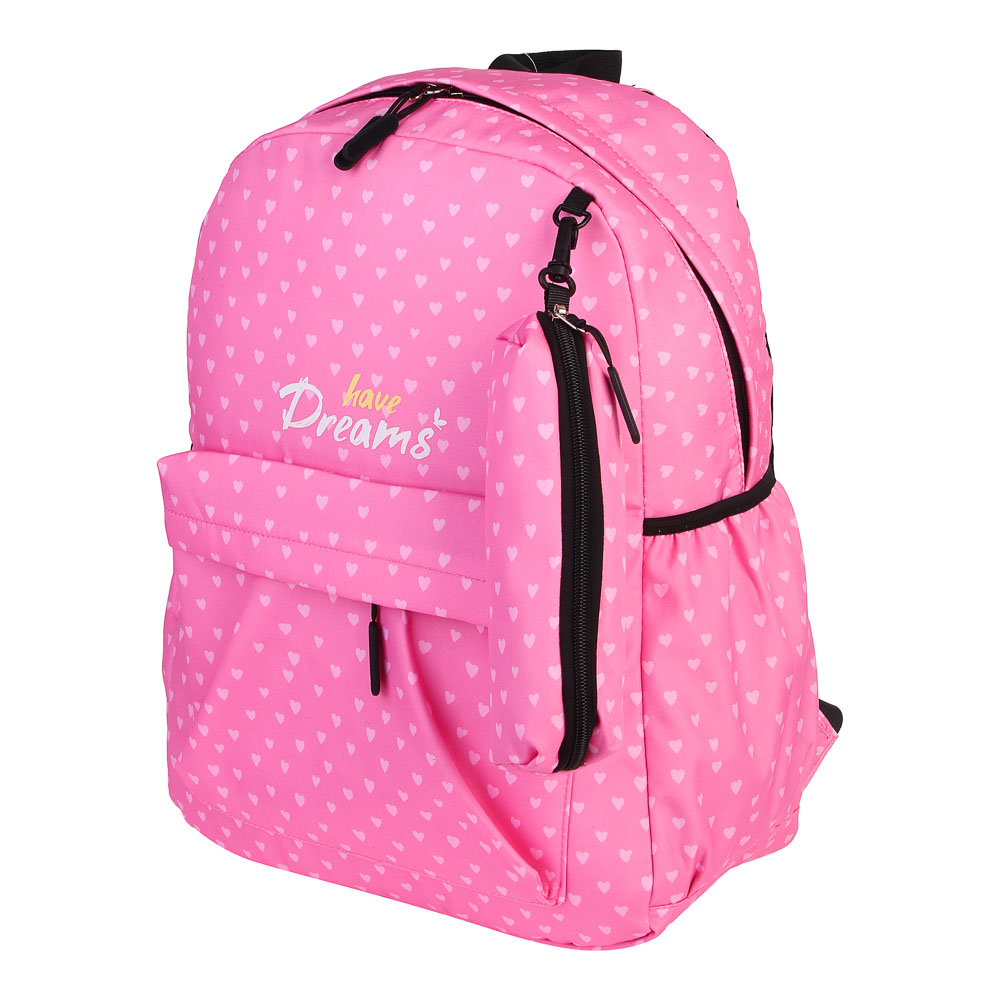 Рюкзак с пеналом 43х30х13см, "Единорожка", 1 отд., 3 кармана, упл.лям.,спинка, арт.№ 524-300