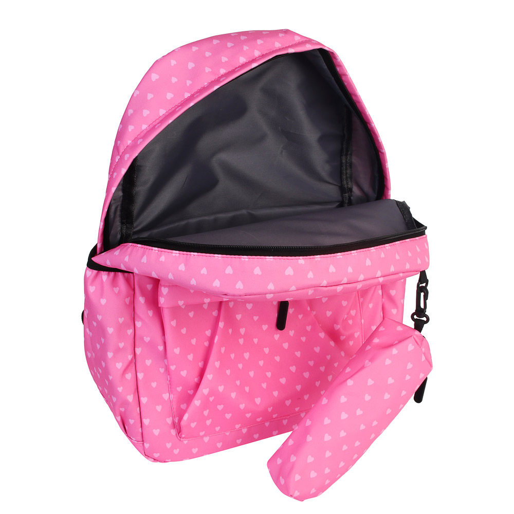 Рюкзак с пеналом 43х30х13см, "Единорожка", 1 отд., 3 кармана, упл.лям.,спинка, арт.№ 524-300