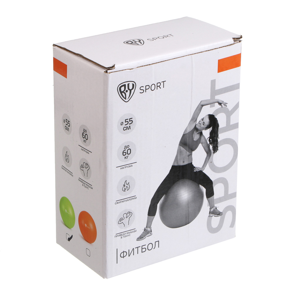 Фитбол тм BY SPORT, d=55см, ПВХ, 600г, арт.№ 193-014