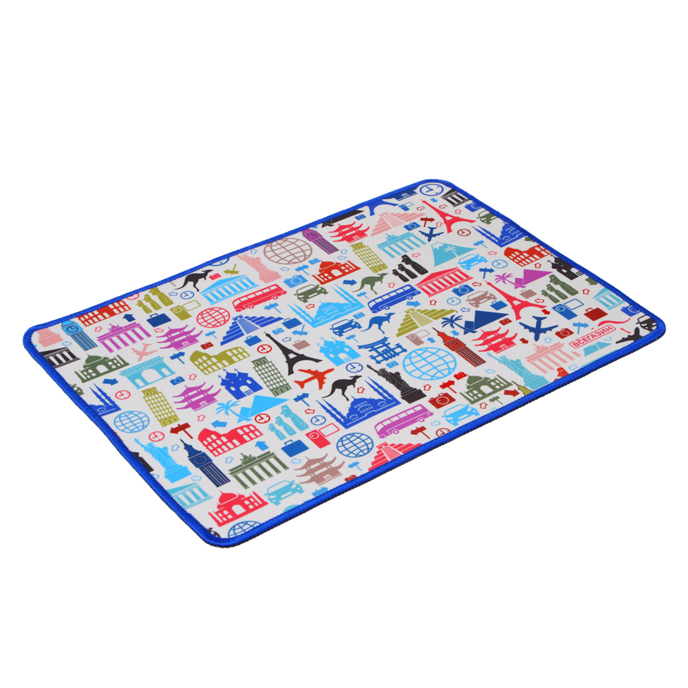 Коврик игровой ВСЁГАЗИН Путешествие, 360x260x2.5мм, с рисунком, полиэстер, каучук, арт.№ 405-048