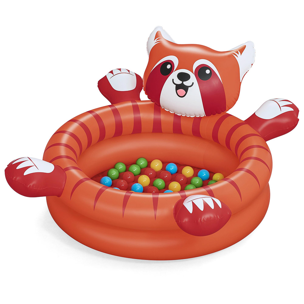 BESTWAY Манеж с мячиками PLAYFUL RED PANDA, 50 шариков, ремкомплект,  107x94x58 см, 52702, арт.№ 013-071