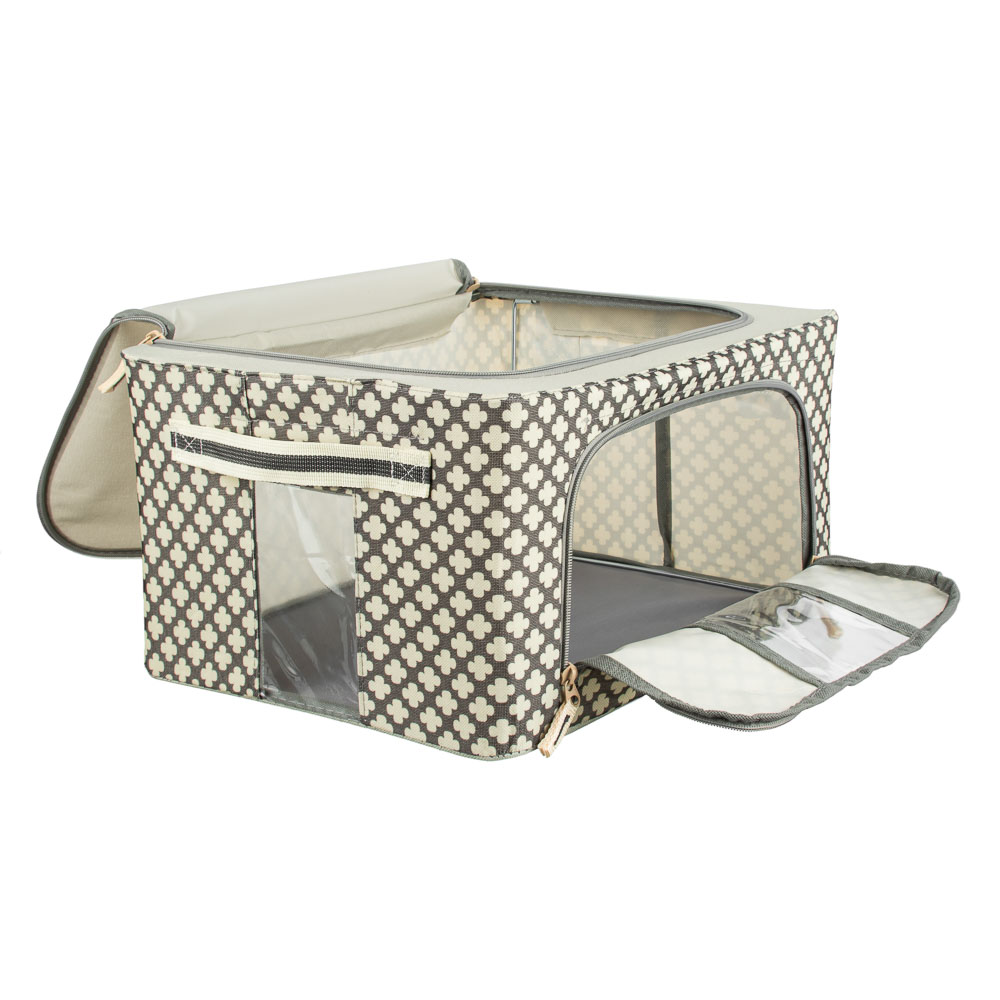 VETTA Короб жесткий для хранения вещей на молнии, 22л, полиэстер, металл, 39х29х20см, 2 дизайна, арт.№ 457-432