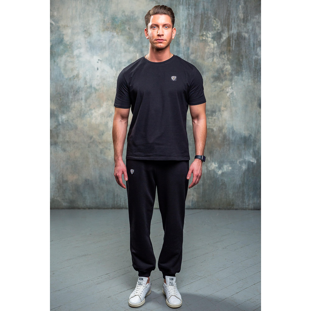 BY Брюки мужские, хлопок, размеры S-XXL, цвет черный, арт.№ 830-679