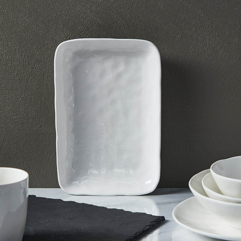 MILLIMI Вейв Блюдо прямоугольное, 26,5х17,5х3,5см, фарфор, арт.№ 816-019