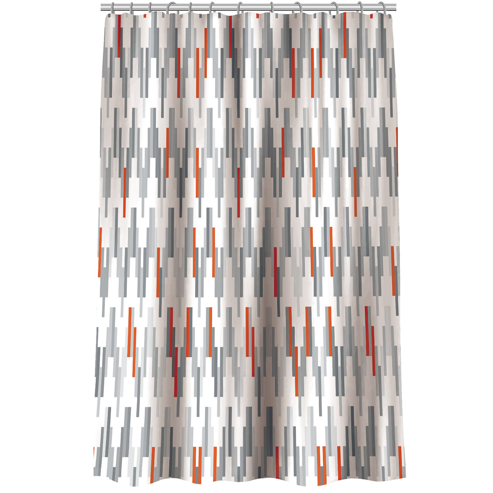 VETTA Шторка для ванной, с утяжелителем, полиэстер, 90 г/м2, 180x180см, "Геометрия ", 4 дизайна, арт.№ 461-511