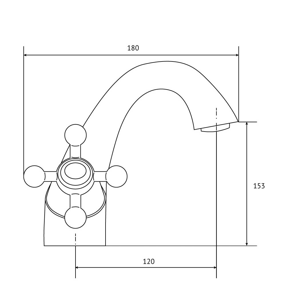 СоюзКран Смеситель для раковины, кер. кран-буксы 1/2, хром, цинк, SK02-М204, арт.№ 567-116