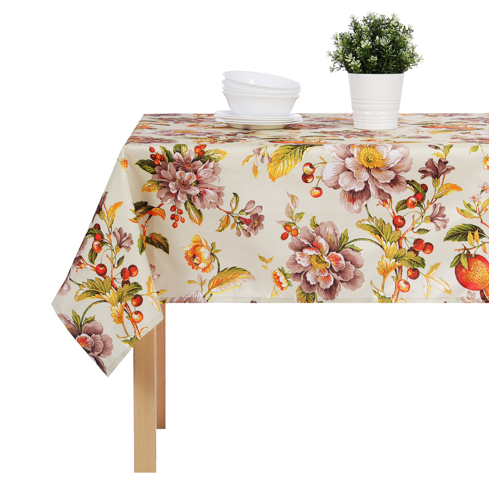 PROVANCE Гармония Скатерть текстильная с водоотталкивающей пропиткой, 140x140см, 100% ПЭ, 4 дизайна, арт.№ 435-087